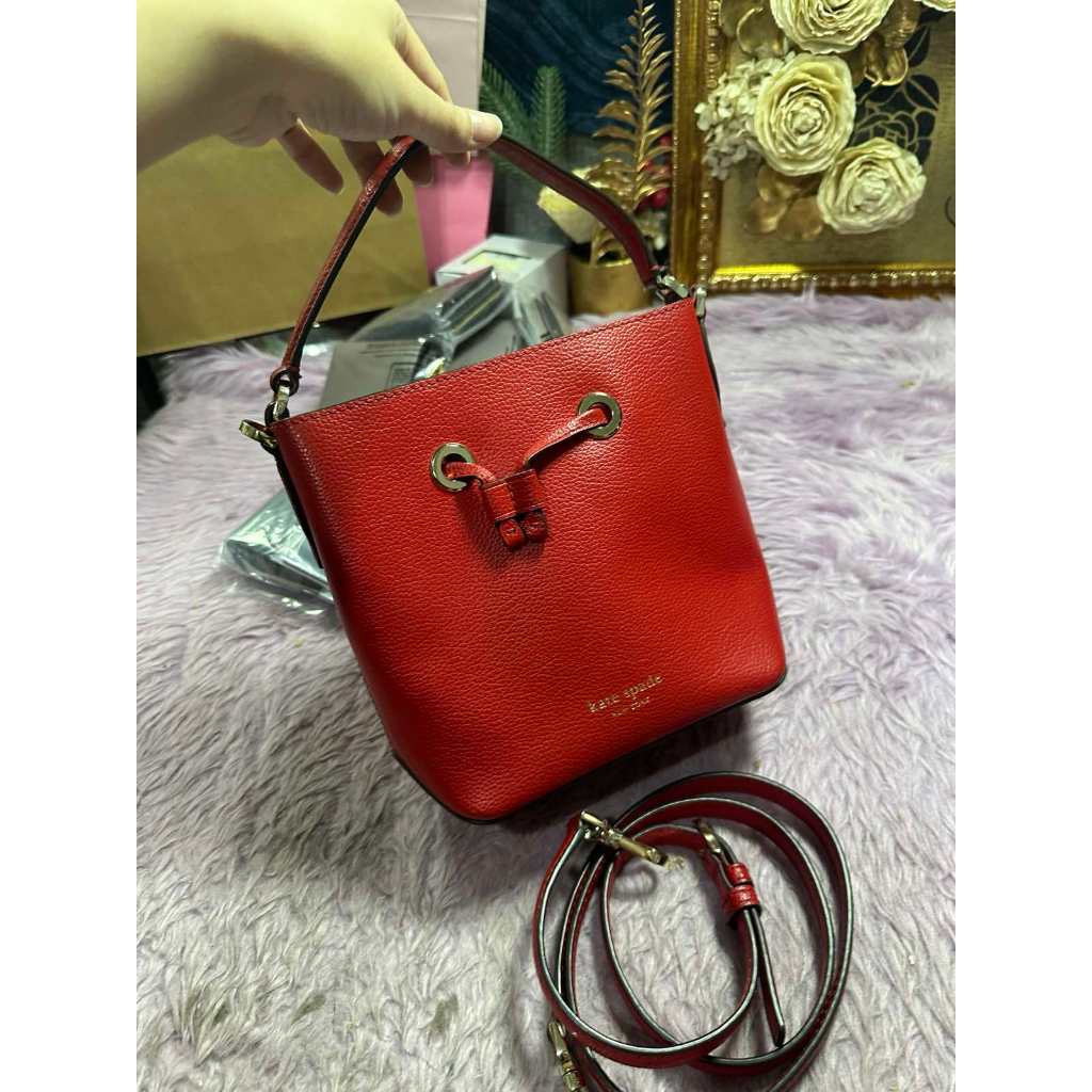 ORIG Preloved KS Eva Small Bucket Red Bag