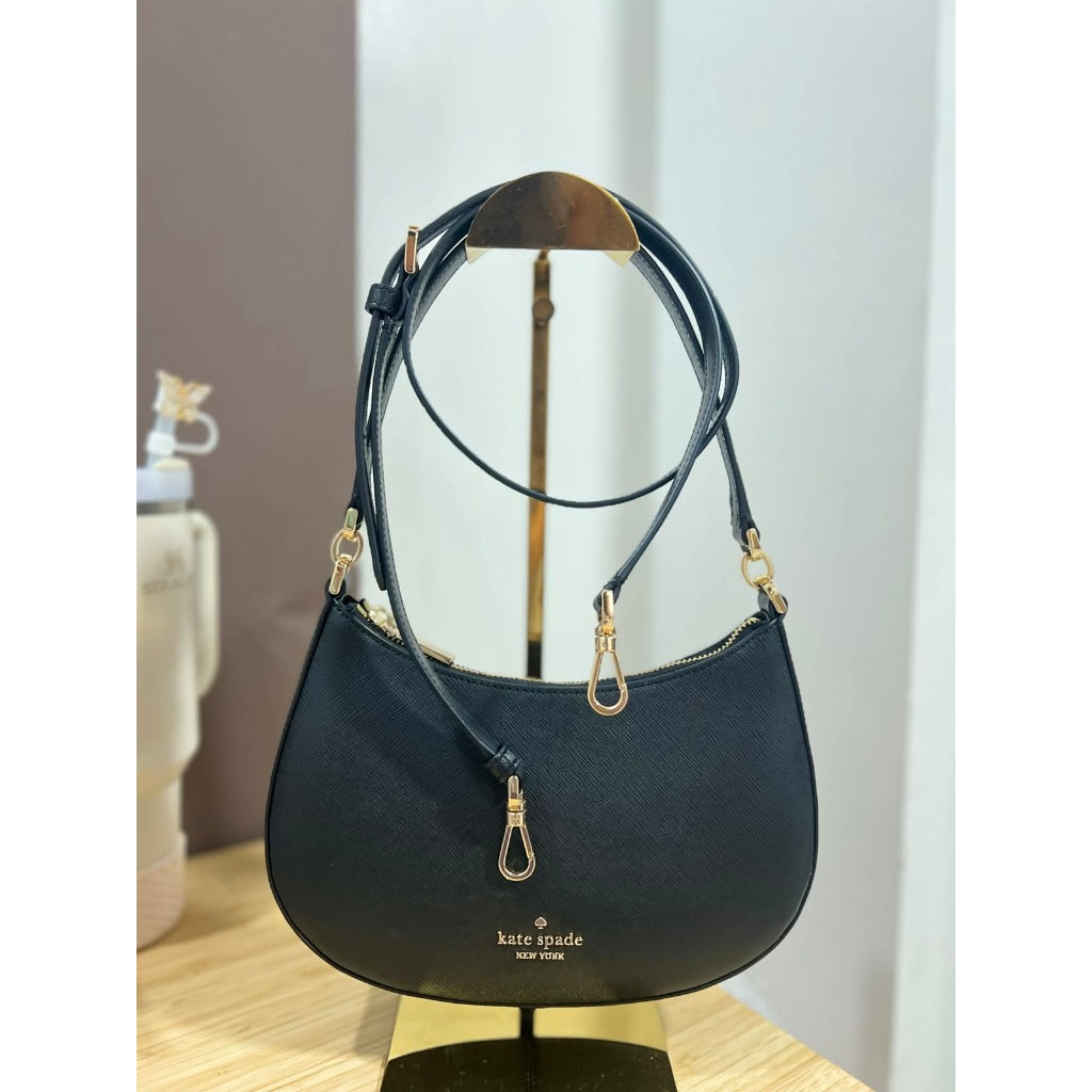 ORIG Preloved KS Paige Convertible Medium Crossbody Black Bag