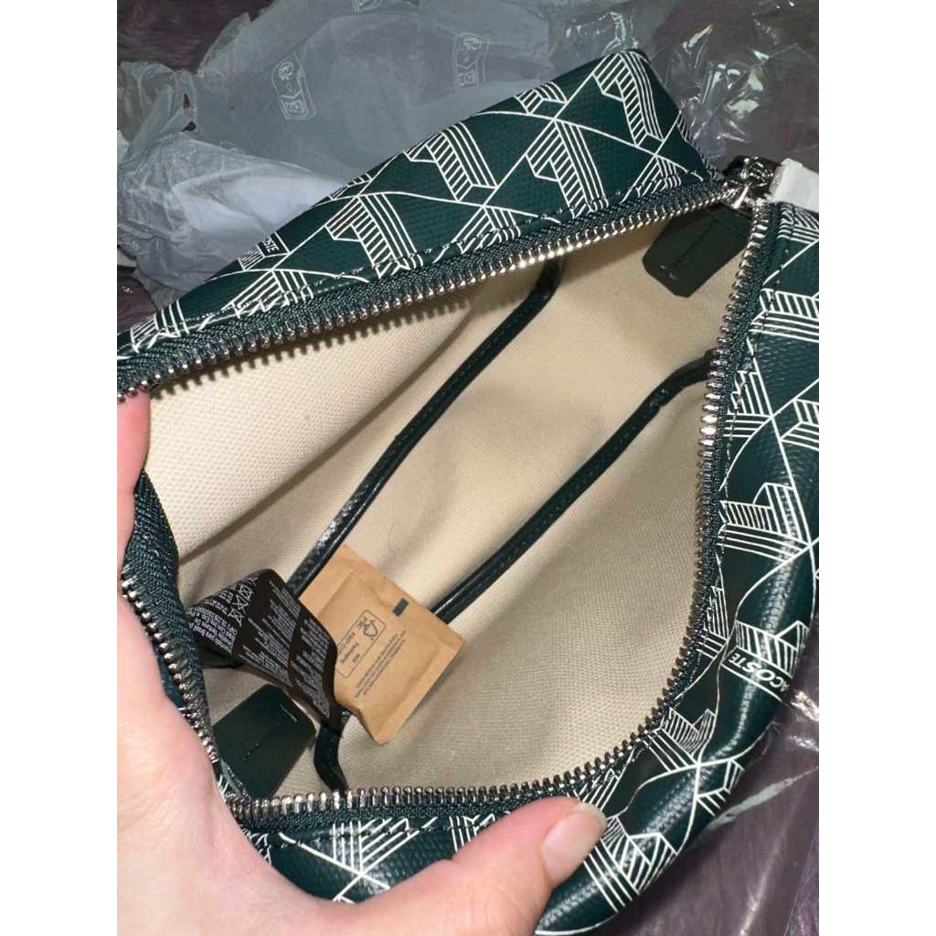 ORIG & IMPORTED LCT Zely Coated Canvas Vanity Camera Bag Green Black