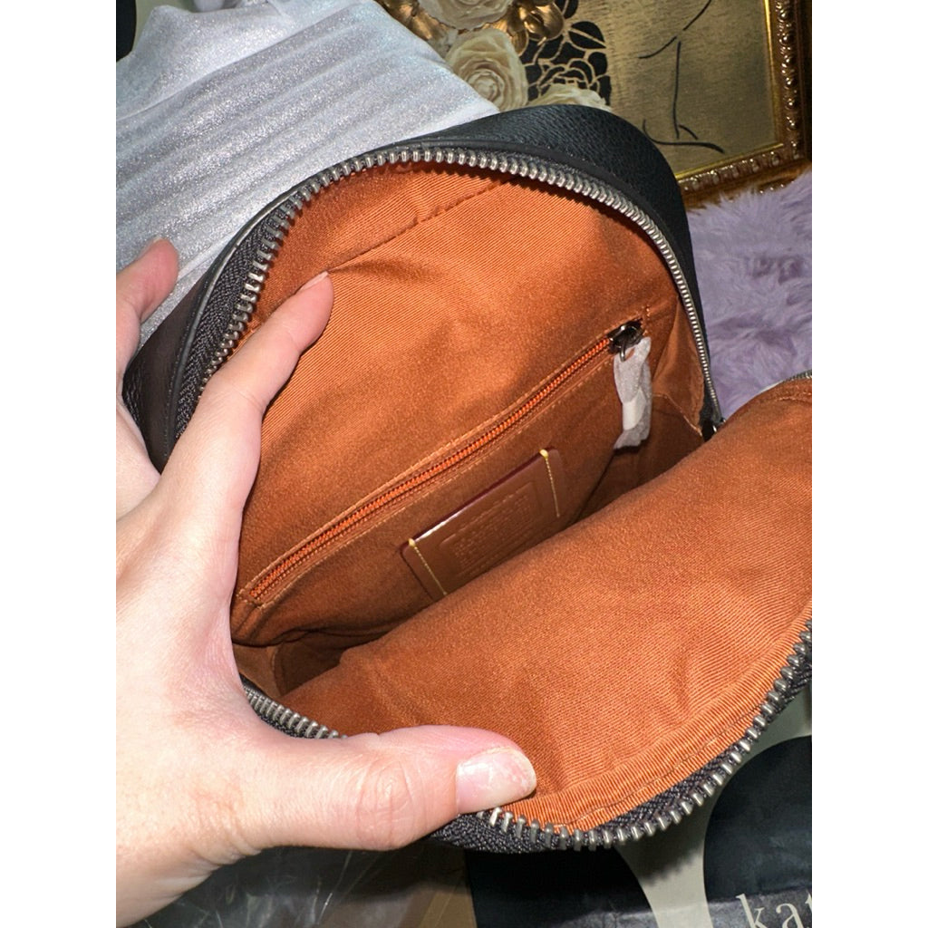 ORIG & IMPORTED CCH Ethan Pack Body Brown Bag Men In Blocked Signature Canvas