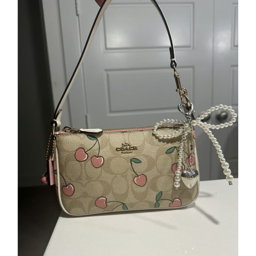 ORIG & IMPORTED CCH Nolita 19 with Cherry Print in Light Khaki Small Bag