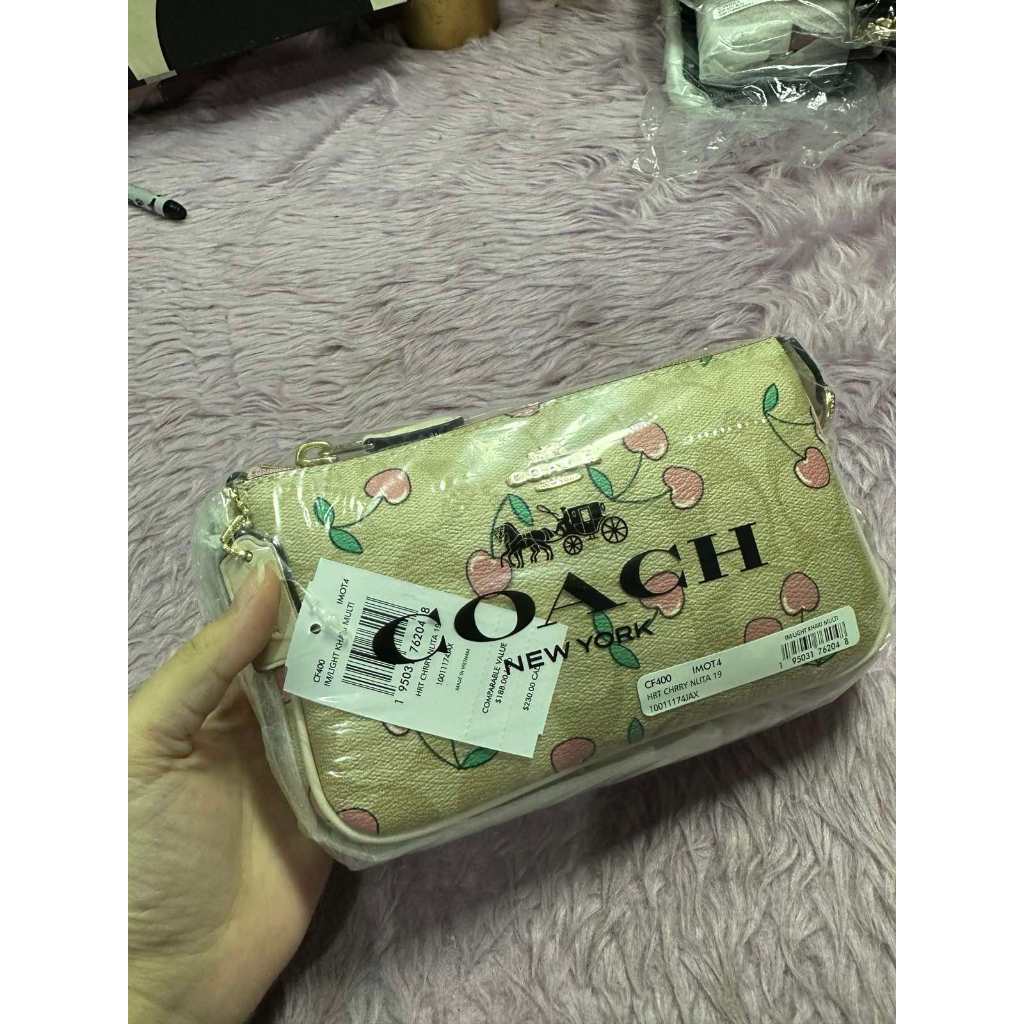 ORIG & IMPORTED CCH Nolita 19 with Cherry Print in Light Khaki Small Bag