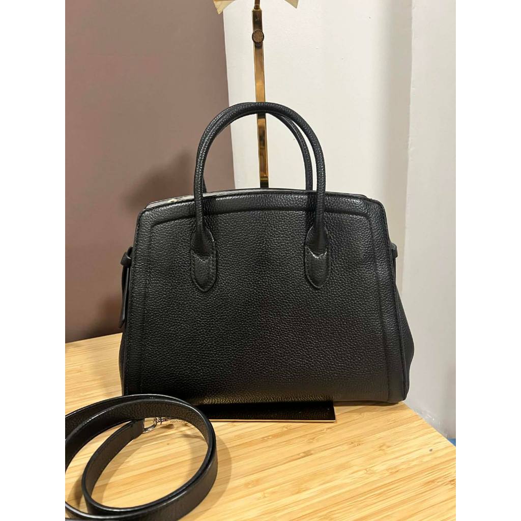 ORIG Preloved KS Knott Medium Zip-top Satchel Black Bag