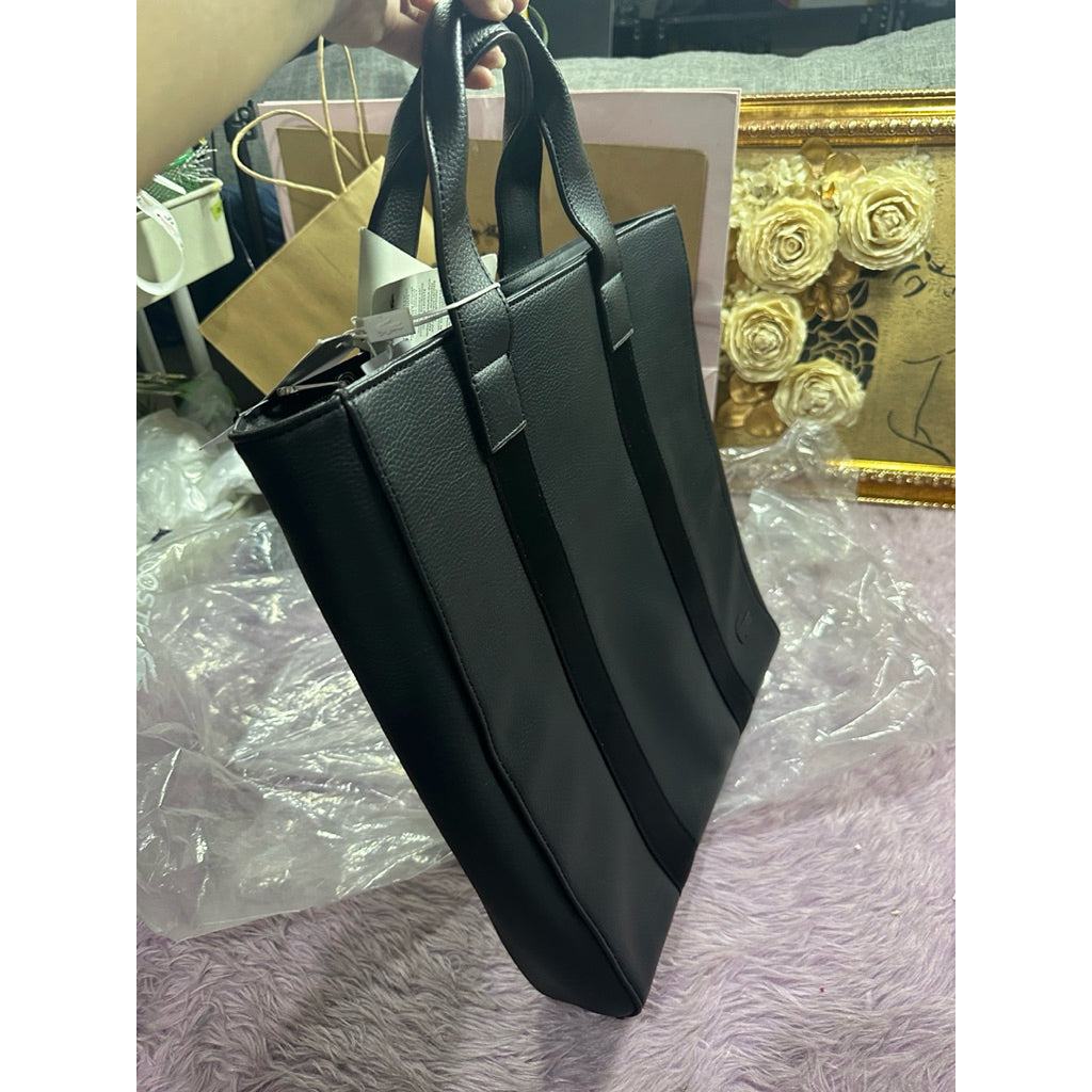 ORIG & IMPORTED Lacoste Gael Vertical Tote Large Laptop Men Black Bag