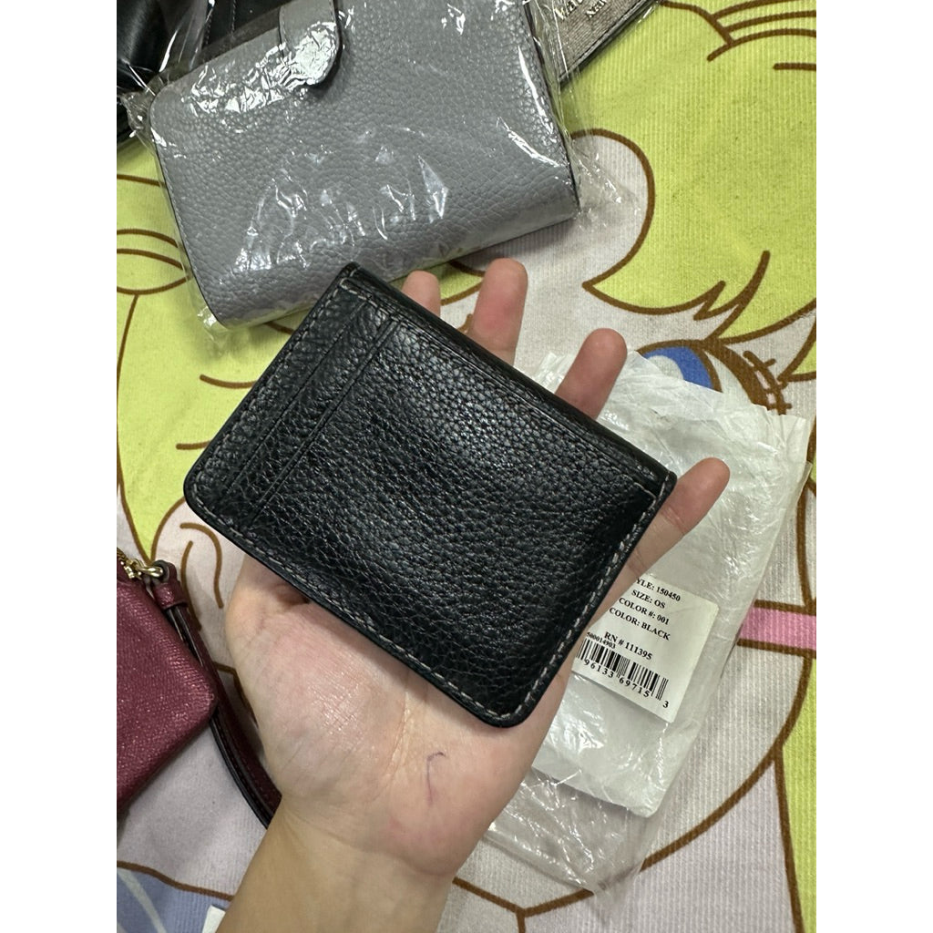ORIG & IMPORTED Tory TB Thea Slim Card Case Small Wallet in Black