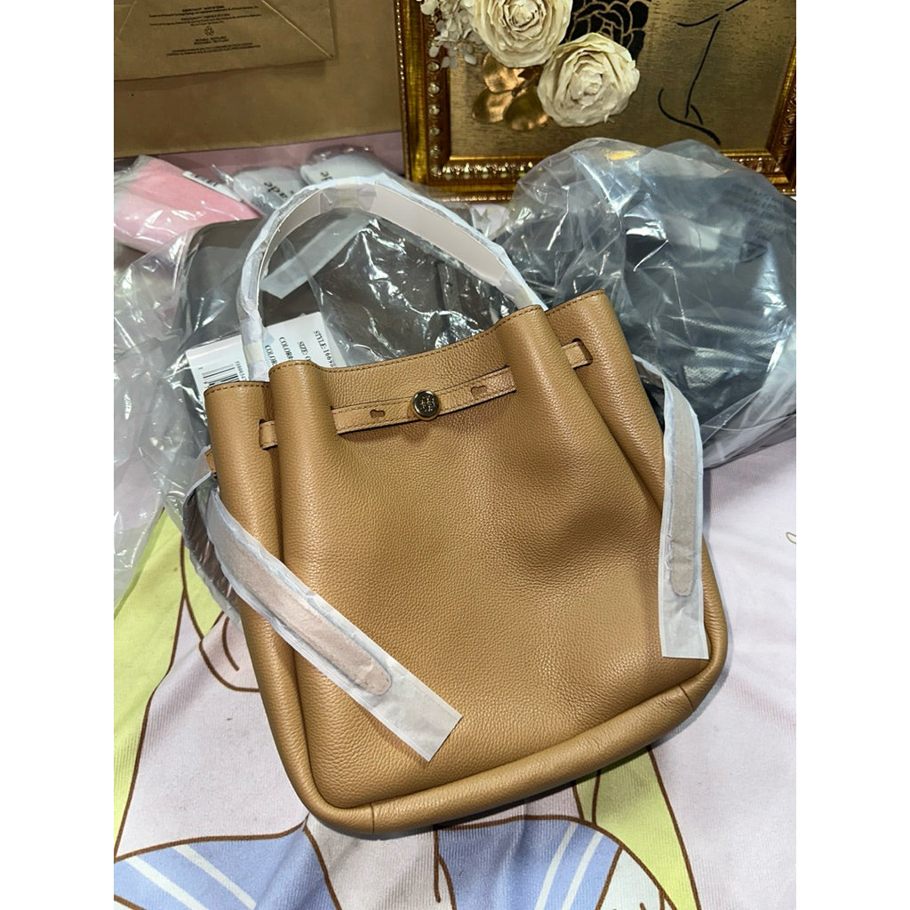 ORIG & IMPORTED TB Small Romy Top Handle Bucket Bag TIRAMISU BROWN