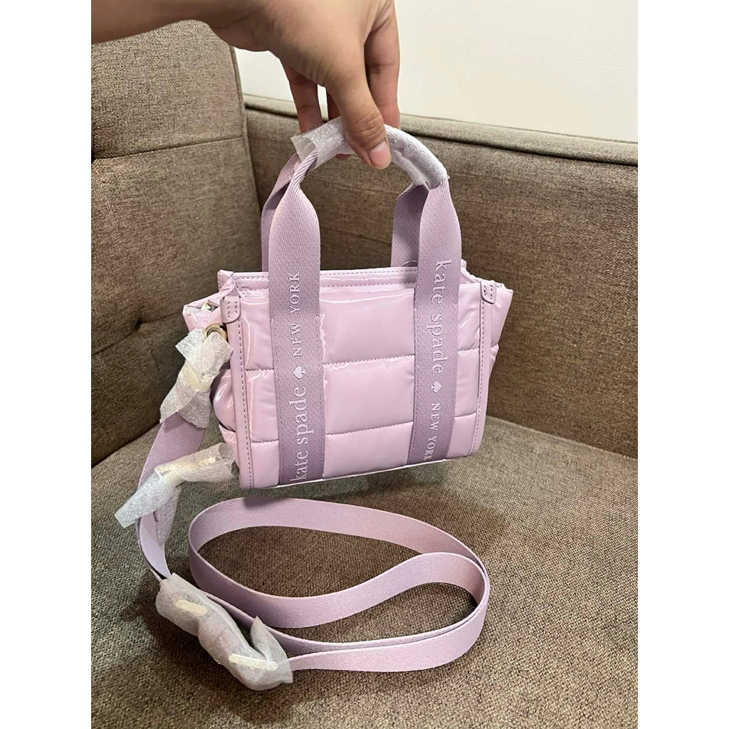 ORIG & IMPORTED KS Kip Puffy Mini Tote Bag Lavender Smoke Purple