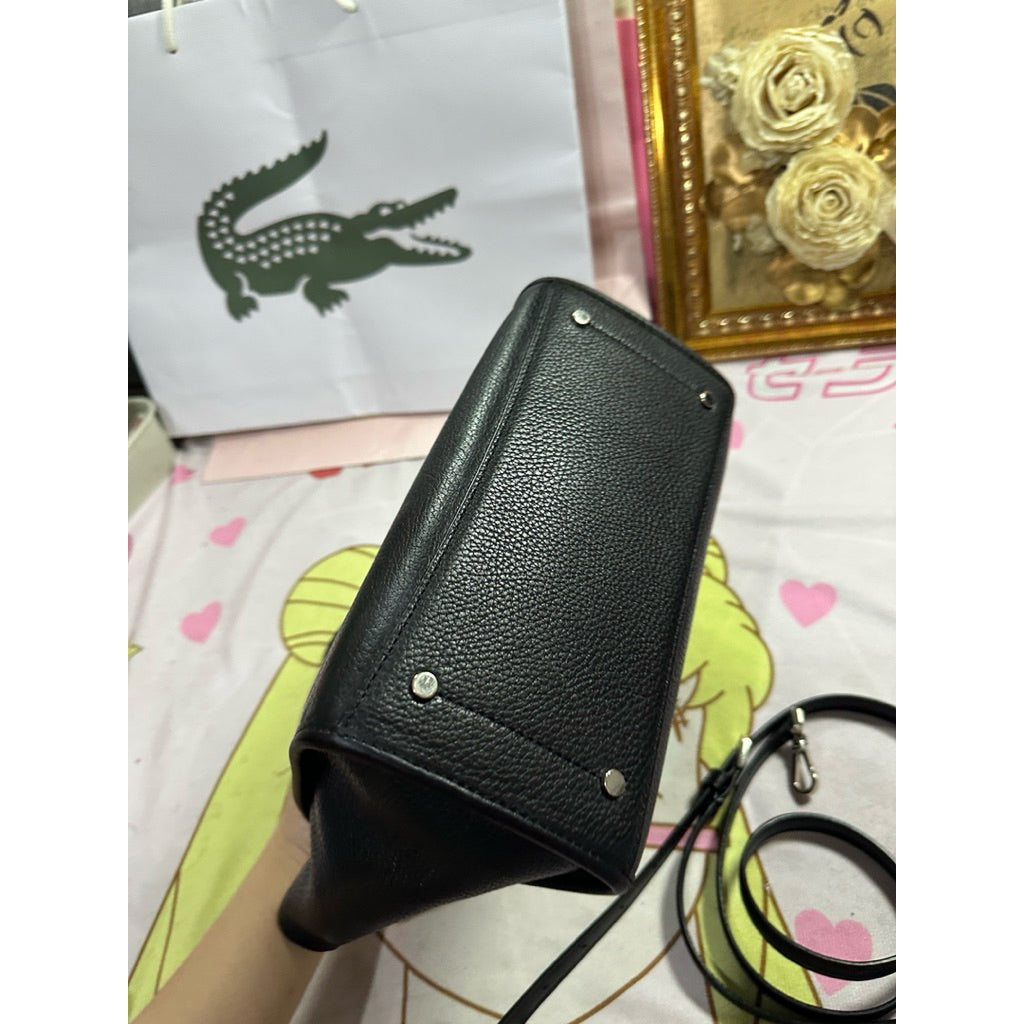 ORIG Preloved KS Ella Small Tote Pebbled Leather Black Bag