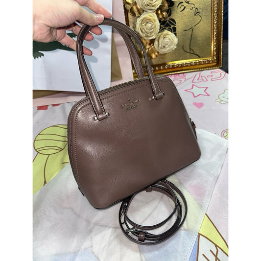 ORIG Preloved KS Patterson Drive Small Dome Satchel Brown Bag