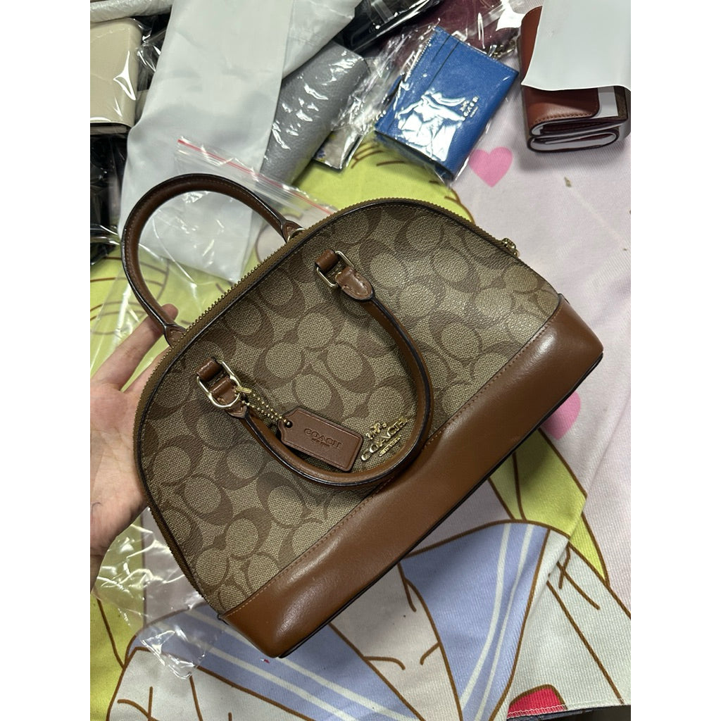 ORIG Preloved CCH Mini Sierra Satchel Bag in Khaki Brown Saddle