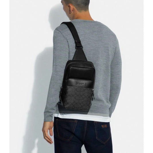 ORIG Preloved CCH Retail Gotham Pack In Signature Canvas Men Body Bag Black