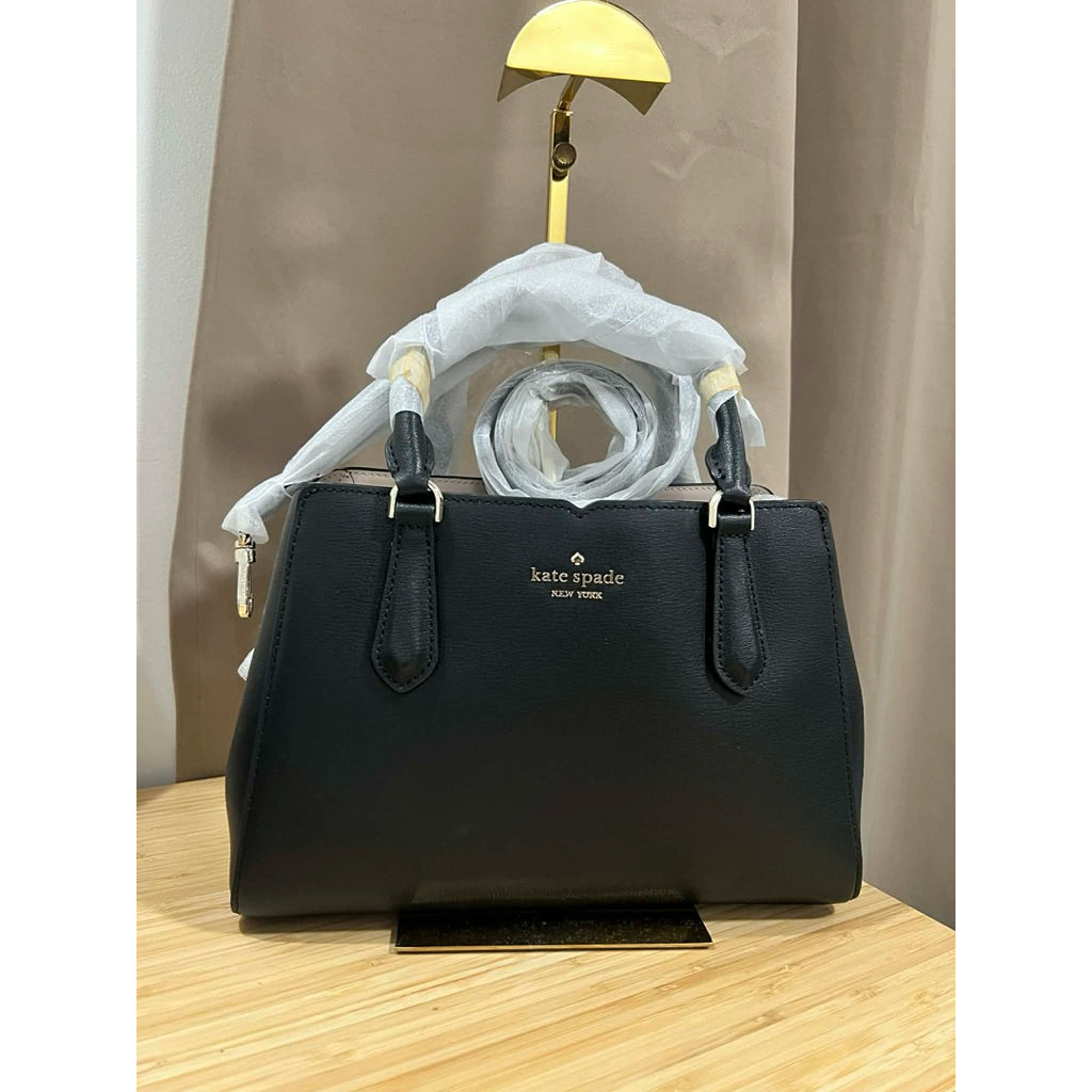 ORIG & IMPORTED KS Tippy Small Triple Compartment Satchel Black Bag