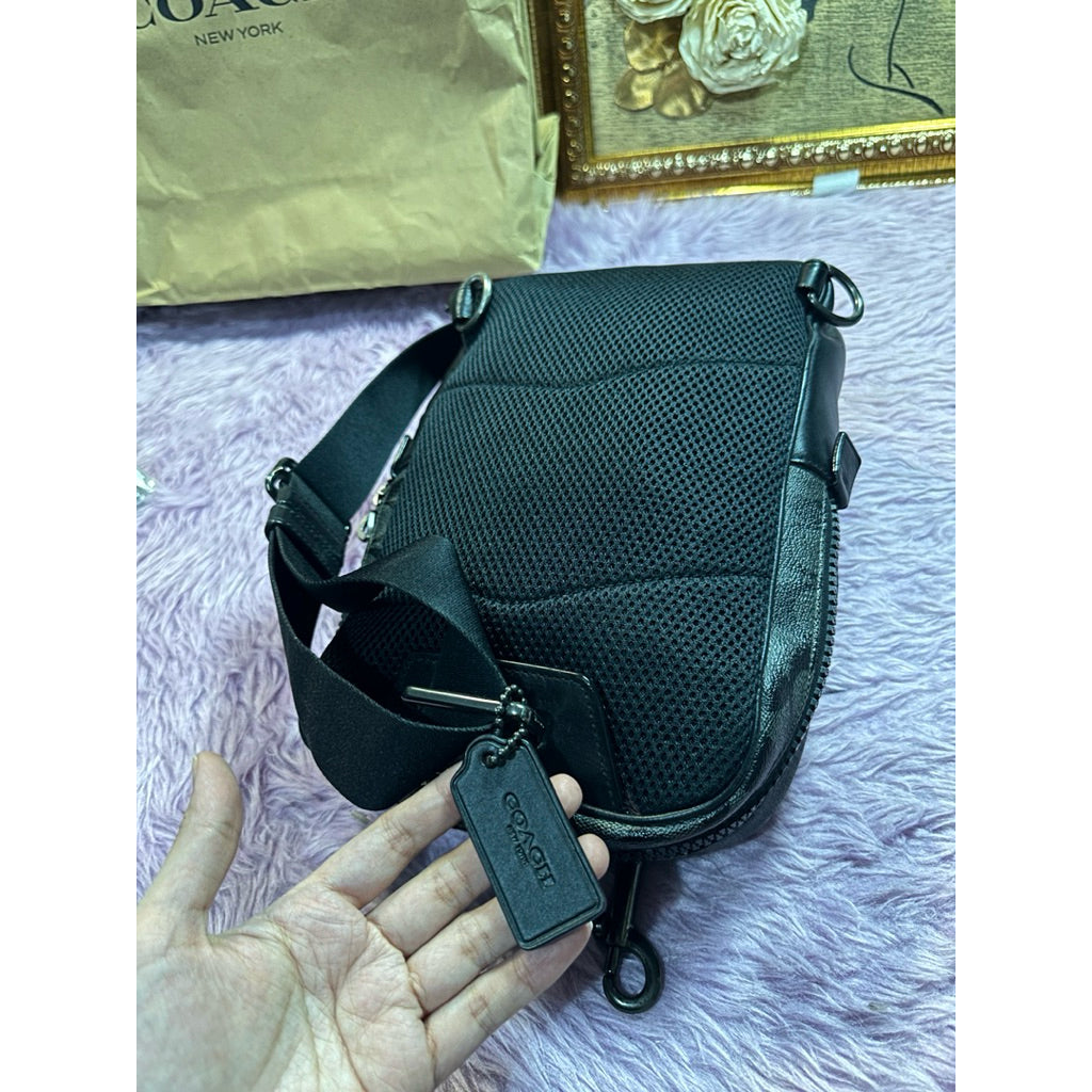 ORIG Preloved CCH Track Pack In Signature Canvas Men Body Bag Black