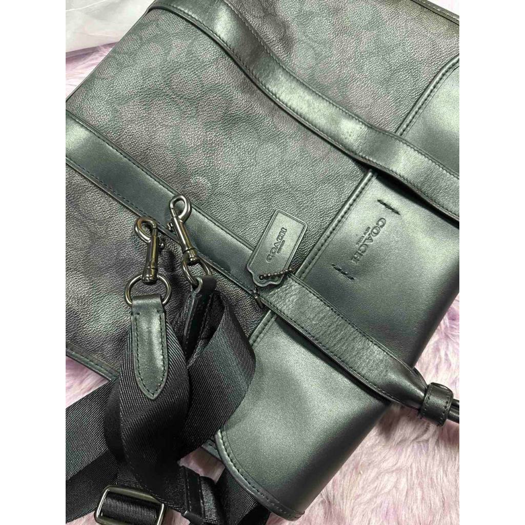 ORIG Preloved Retail CCH Gotham Portfolio Bag In Signature Canvas Men Laptop Black Bag