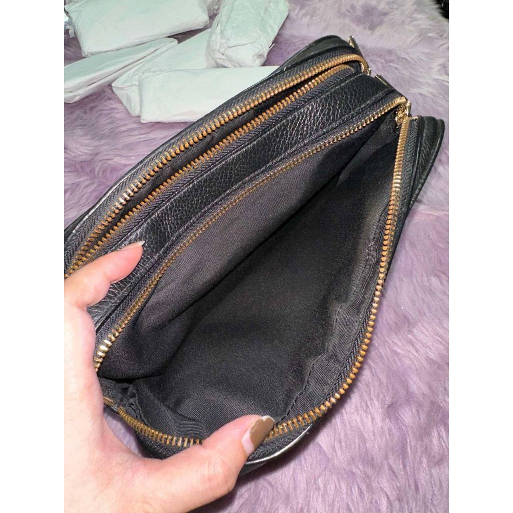 ORIG Preloved CCH Jes Crossbody Double Zip Black Bag