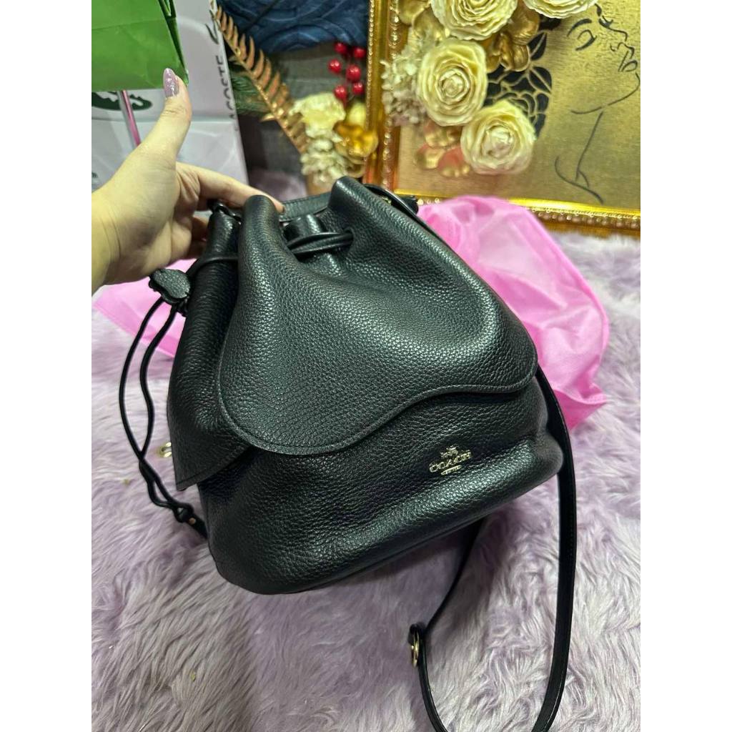 ORIG Preloved RARE CCH Petal Bag 22 Small Bucket Black Bag