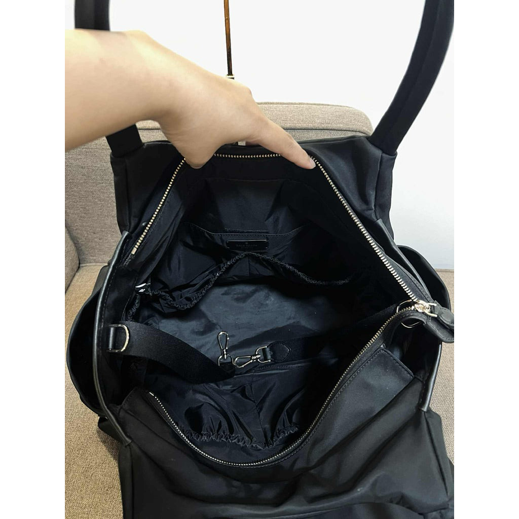 ORIG & IMPORTED KS Large Chelsea Baby Nylon Black Bag Beige