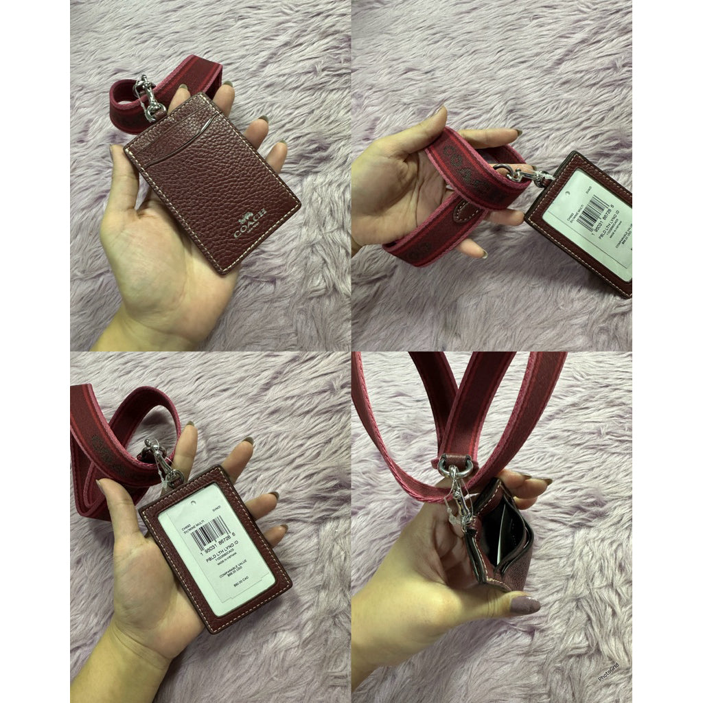 ORIG CCH ID LANYARD CARD HOLDER IN SIGNATURE CANVAS BROWN WALLET