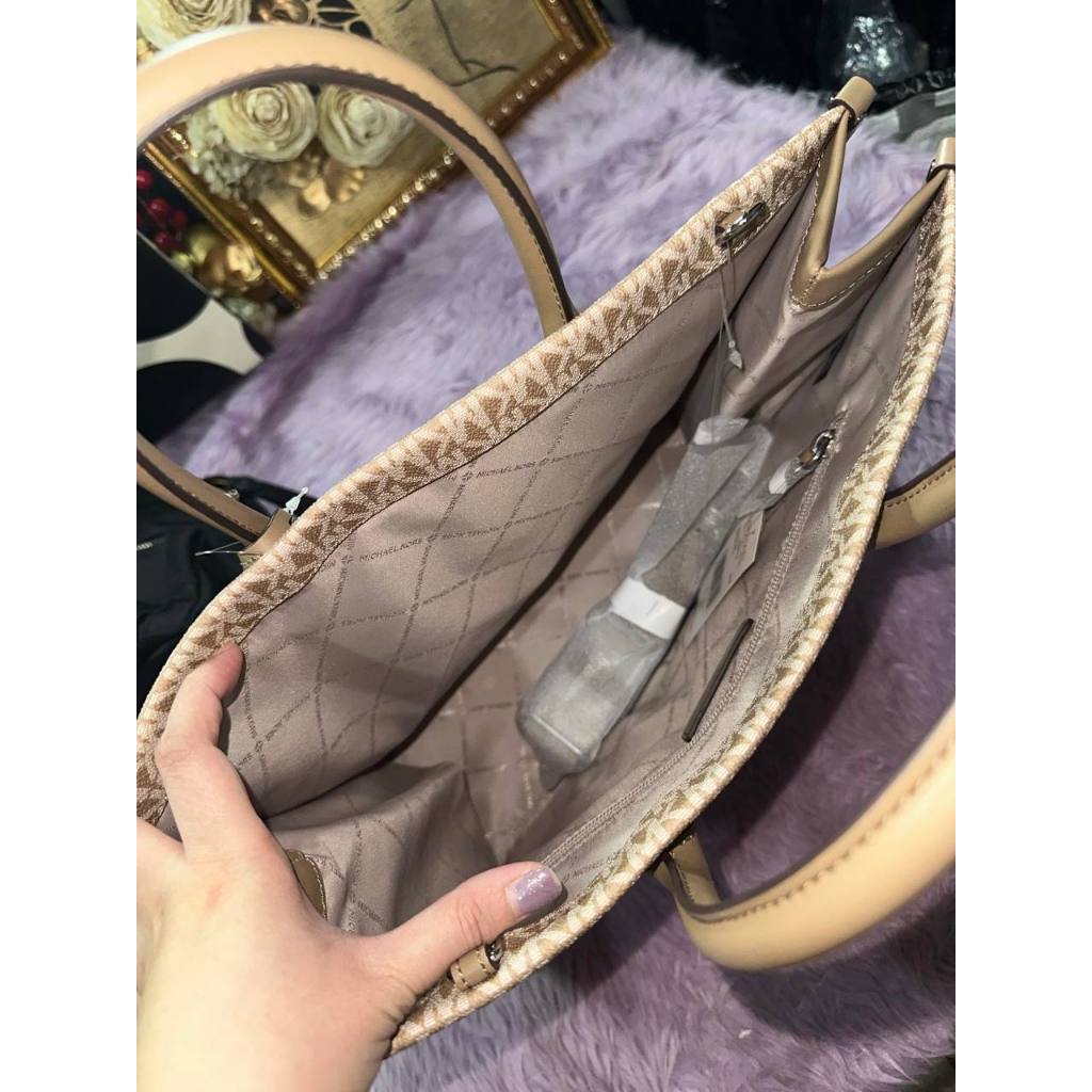 ORIG & IMPORTED MK Mirella Medium Ombré Logo Tote Bag Brown