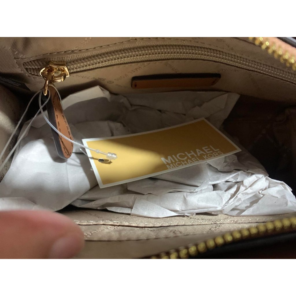 ORIG & IMPORTED MK Gabby Small Logo Satchel White Bag