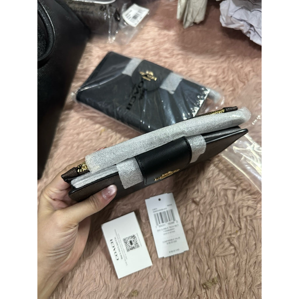 ORIG & IMPORTED CCH Phone Tech Long Wallet Brown Black