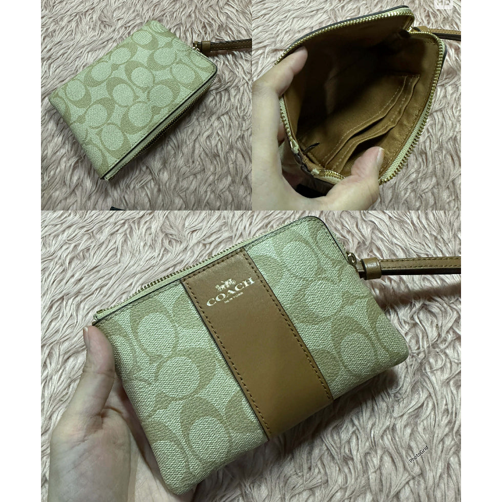 ORIG & IMPORTED CCH Corner Zip Small Wristlet Card Purse Wallet