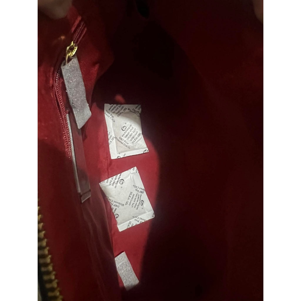 ORIG & IMPORTED CCH Katy Satchel in Signature Canvas Brown/Red Bag