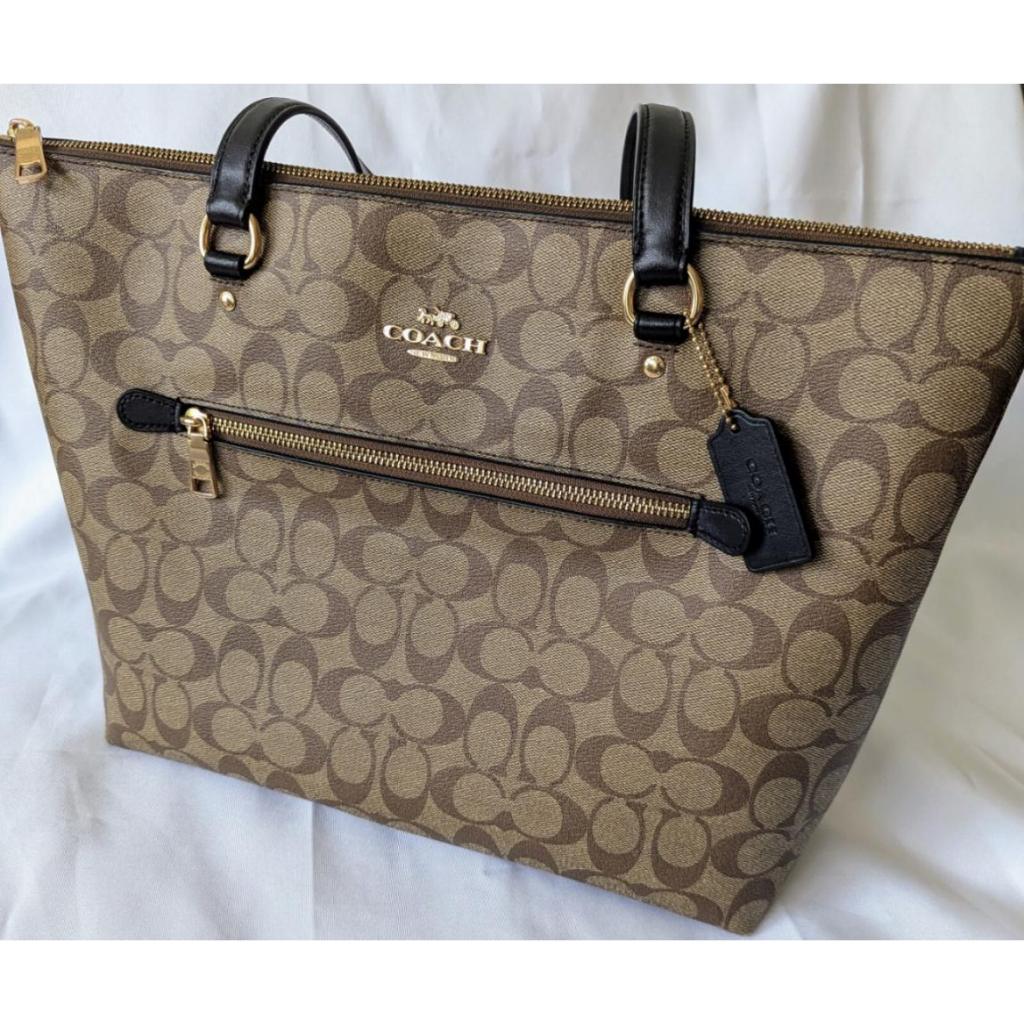 ORIG & IMPORTED CCH Gallery Tote Khaki Black Bag In Signature Canvas
