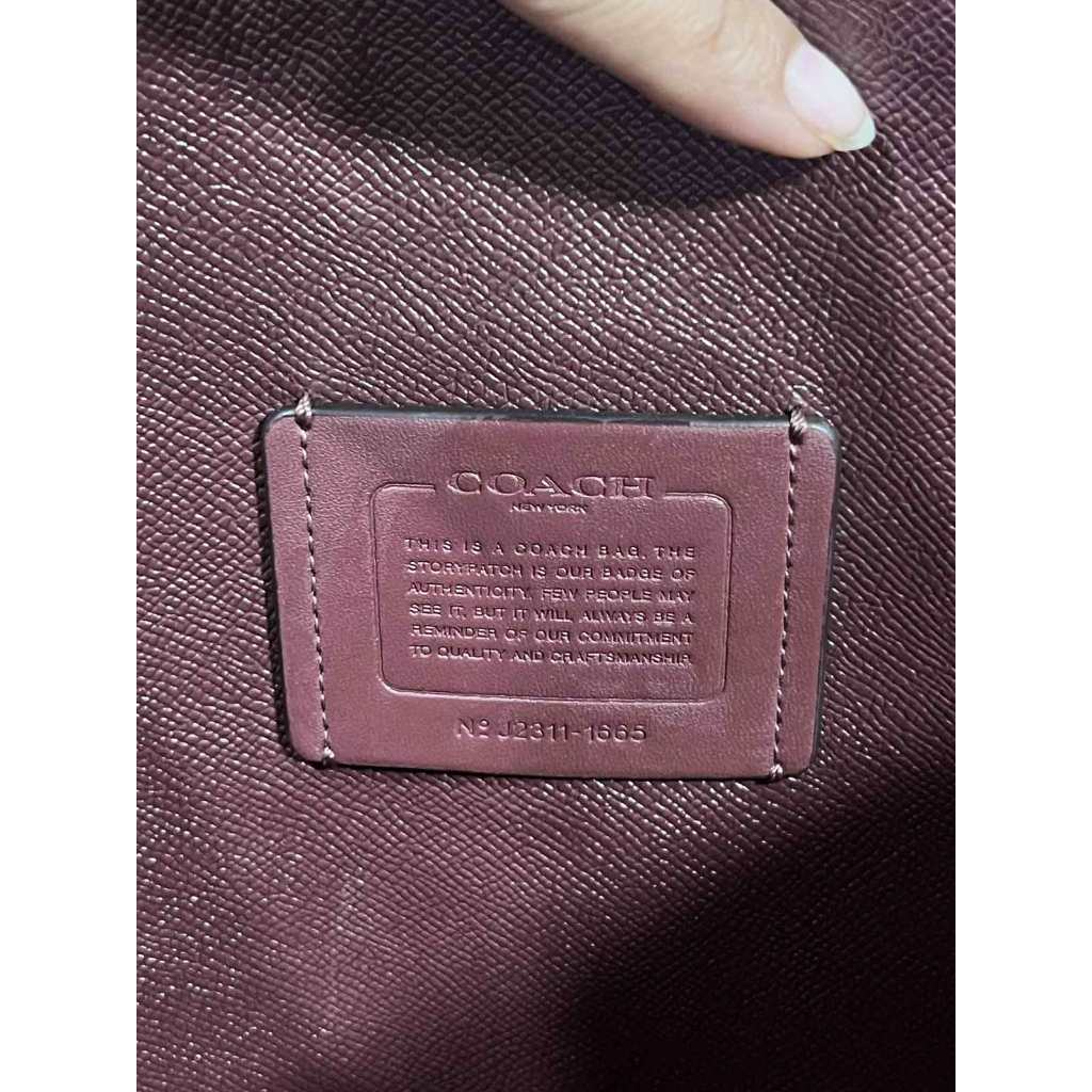 ORIG Preloved CCH Mollie Tote Large Brown/Purple Bag In Signature Canvas