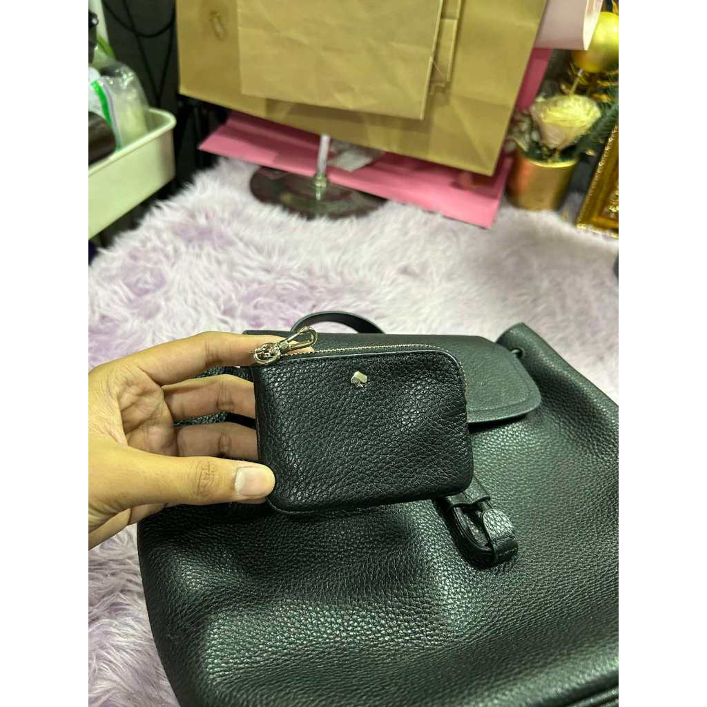 ORIG & IMPORTED KS Rosie Medium Flap Backpack Black Bag
