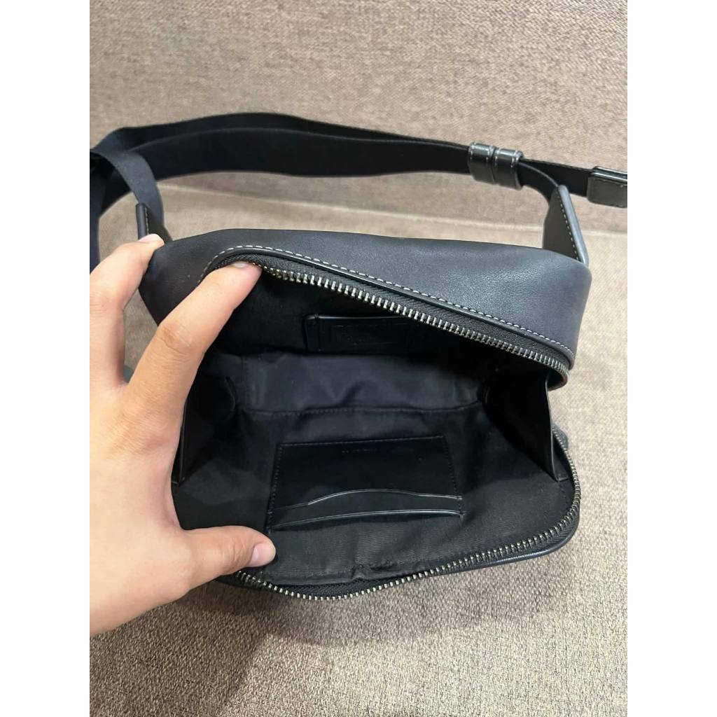 ORIG Preloved CCH Wyatt Belt Black Men Bag In Signature Canvas