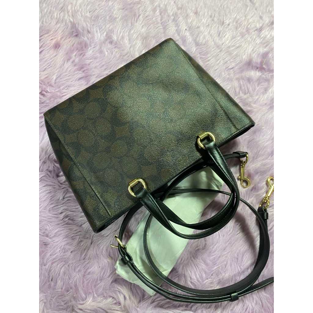 ORIG Preloved CCH Alice Satchel In Signature Canvas Brown Medium Bag