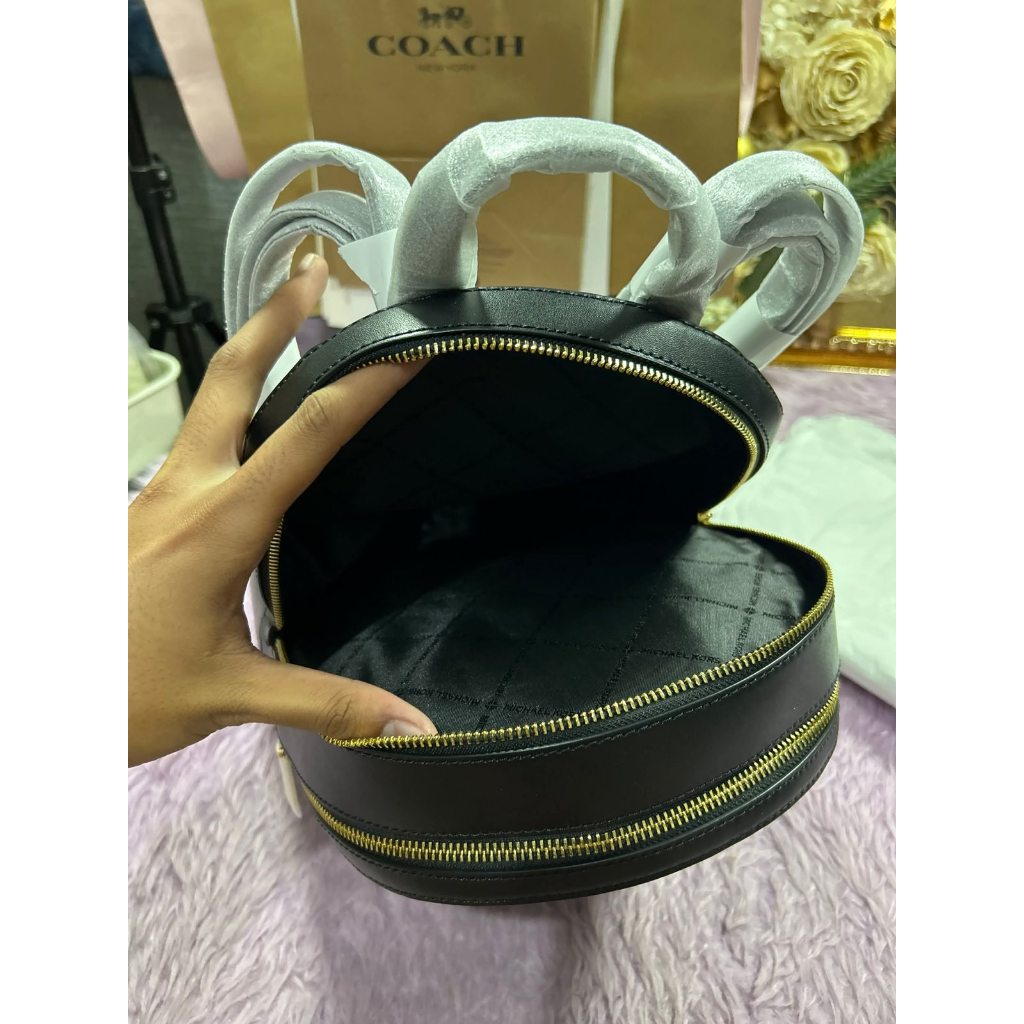 ORIG & IMPORTED MK Jaycee Medium Pebbled Leather Backpack Bag in Black