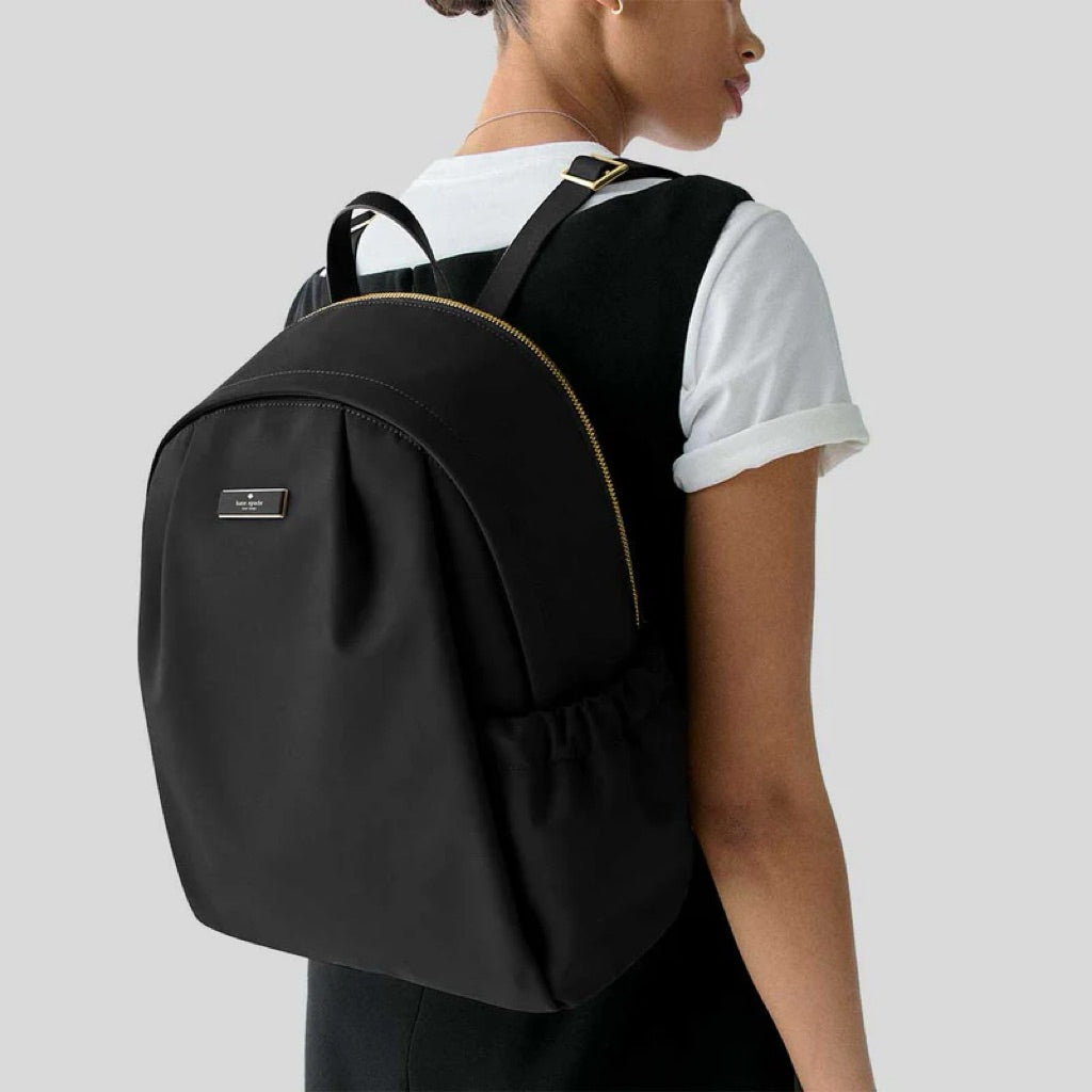 ORIG & IMPORTED KS Carter Large Nylon Backpack Bag Black / Cozy Grey