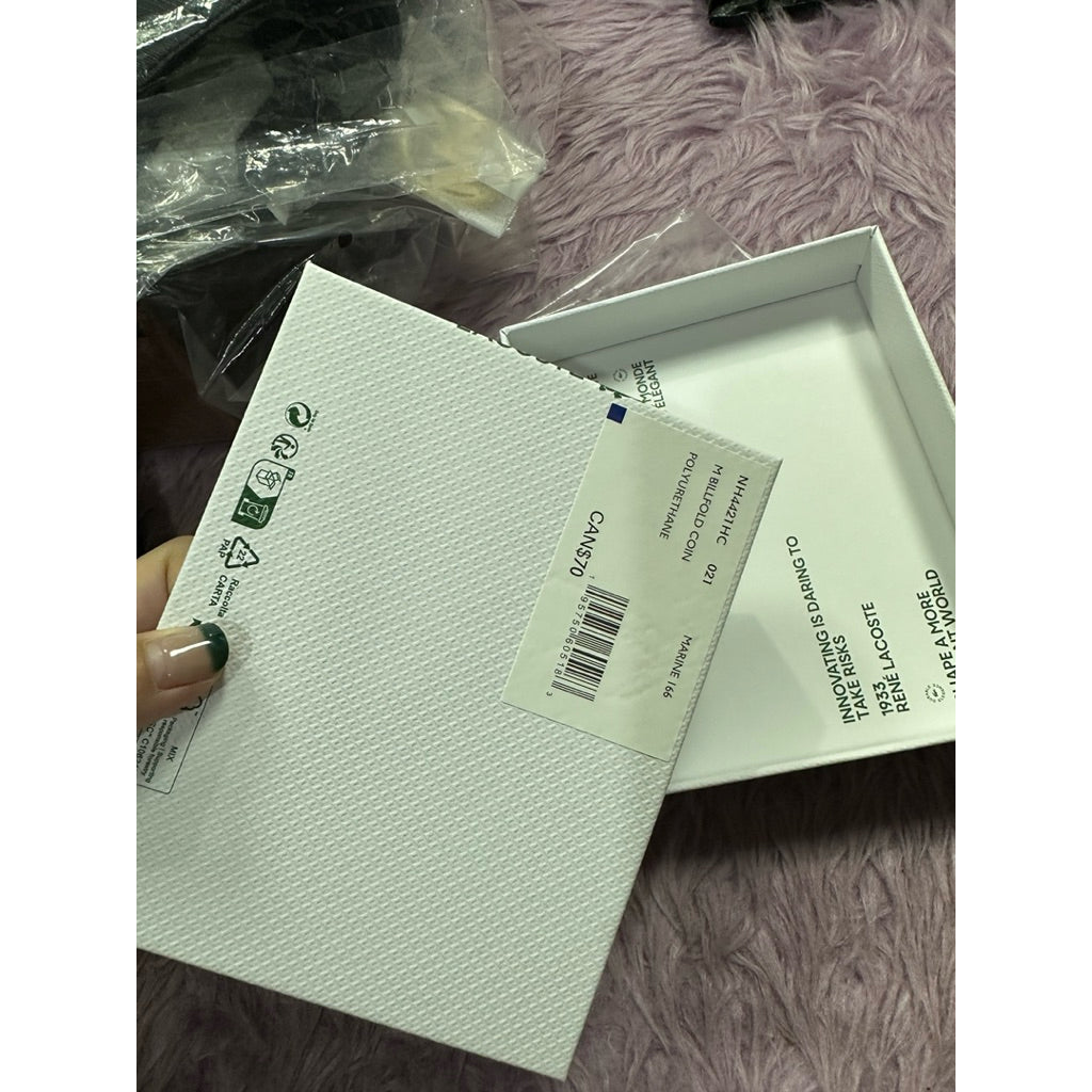 ORIG & IMPORTED LCT Men's Medium Men's Classic Billfold Coin Black Blue Wallet NH4421HC