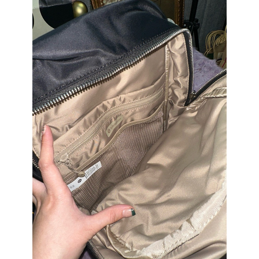 ORIG & IMPORTED Lululemon Everywhere Backpack Nylon Black Small 11.5L Bag Metal Hardware