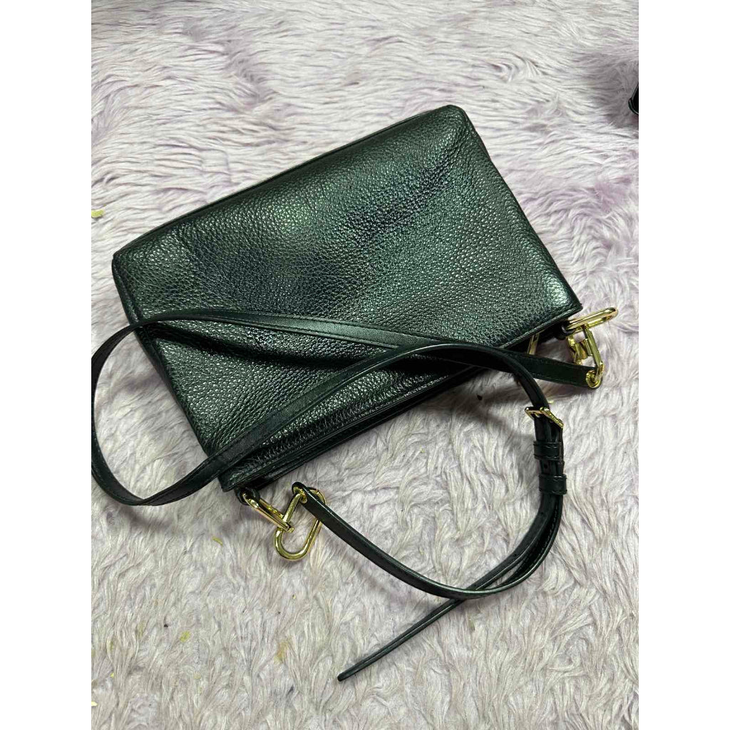 ORIG Preloved MK Trisha Medium Pebbled Leather Crossbody Black Bag