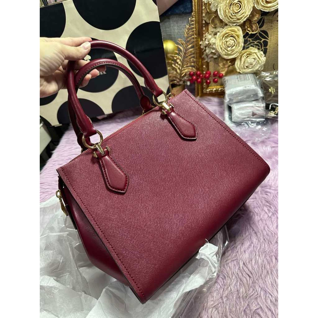 ORIG & IMPORTED MK Retail Marilyn Medium Saffiano Leather Satchel Red Bag