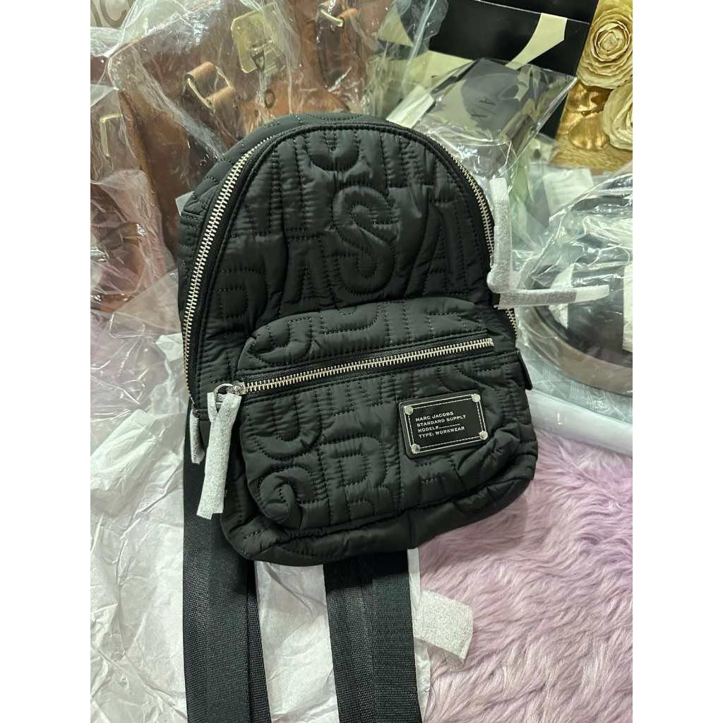 ORIG & IMPORTED MJ Nylon Quilted Mini Backpack Black Bag