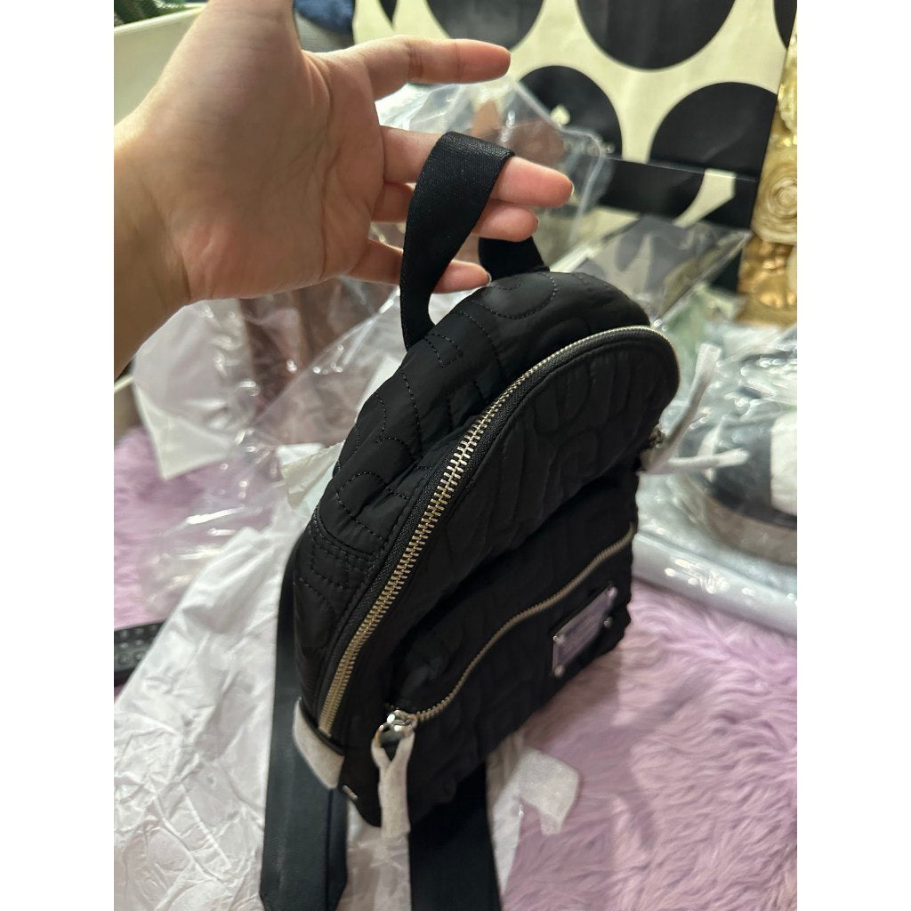 ORIG & IMPORTED MJ Nylon Quilted Mini Backpack Black Bag