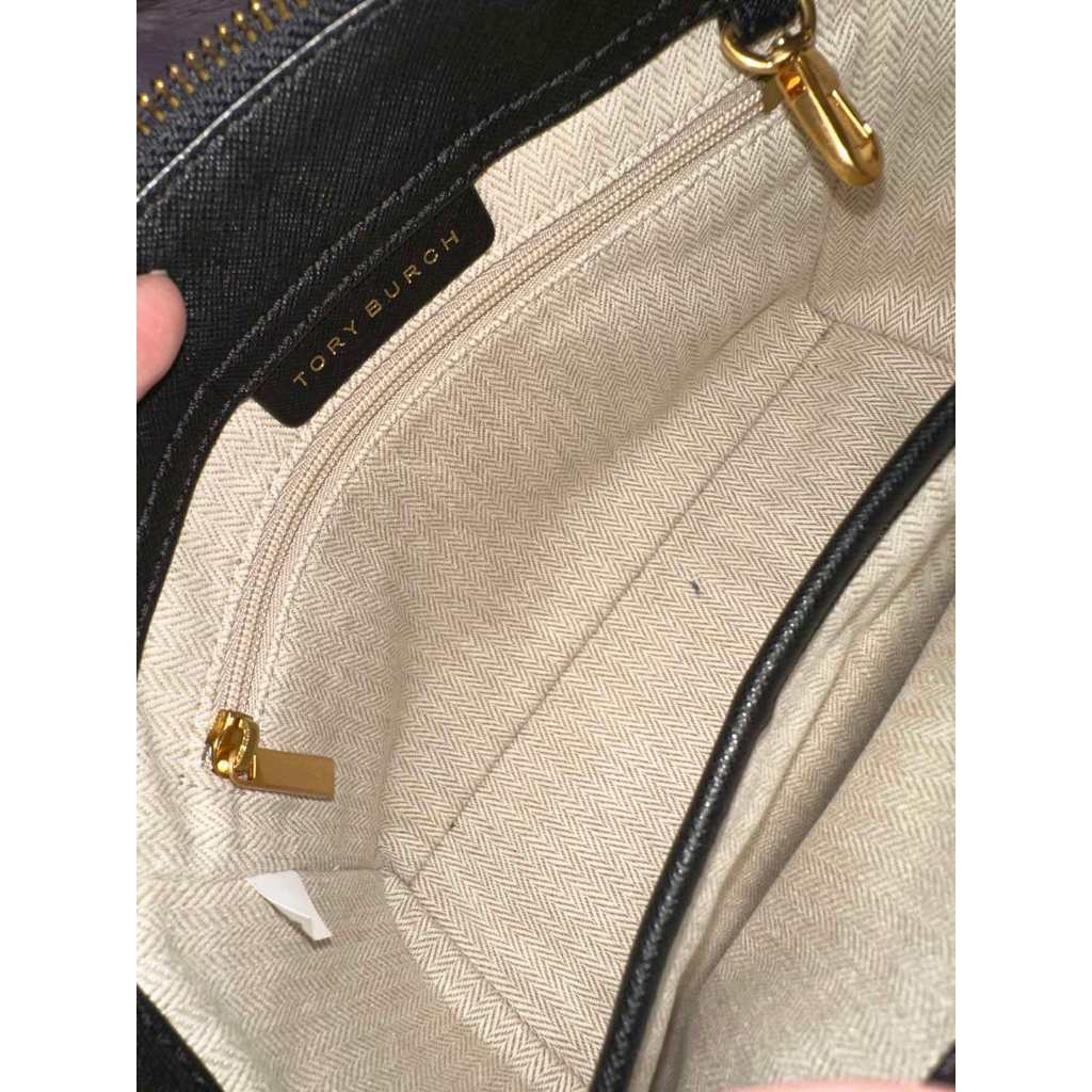 ORIG Preloved TB Emerson Mini Top Zip Tote Black Bag