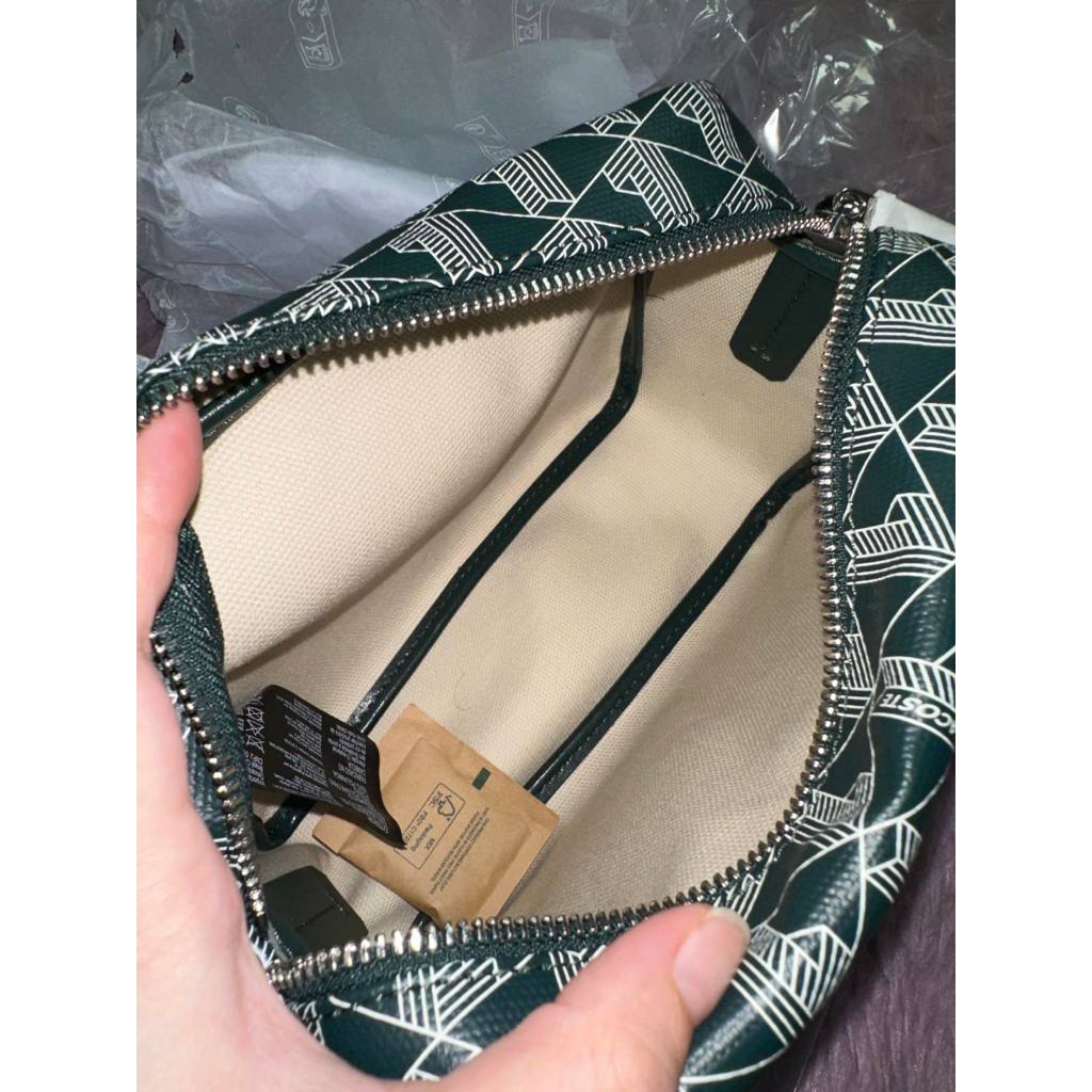ORIG & IMPORTED LCT Zely Coated Canvas Vanity Camera Bag Green Black