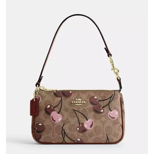 ORIG & IMPORTED CCH Nolita 19 With Cherry Print Small Khaki Brown Bag