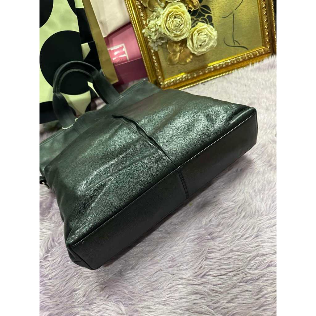 ORIG Preloved CCH Charles Foldover Tote Large Laptop Men Black Bag