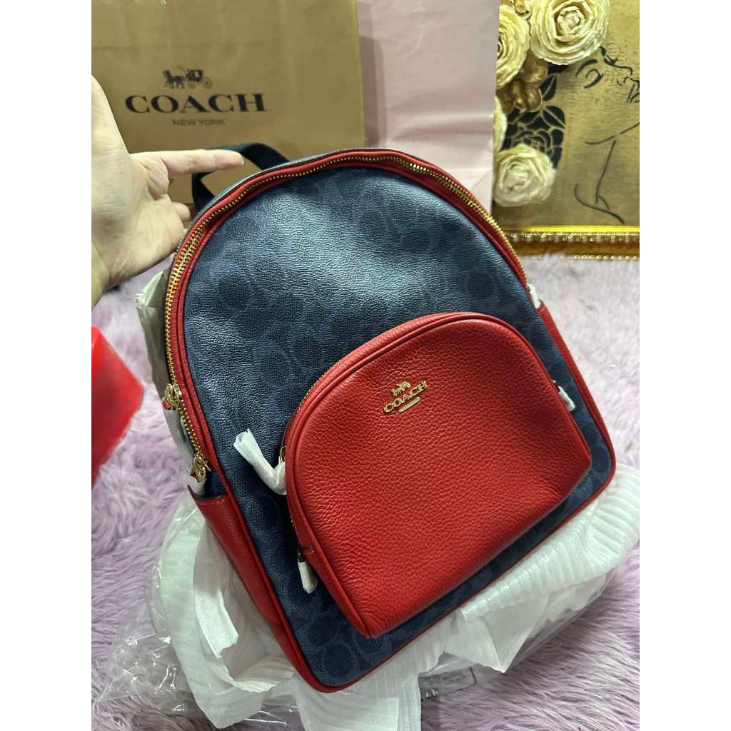 ORIG & IMPORTED CCH Medium Court Backpack In Signature Canvas Blue/Red