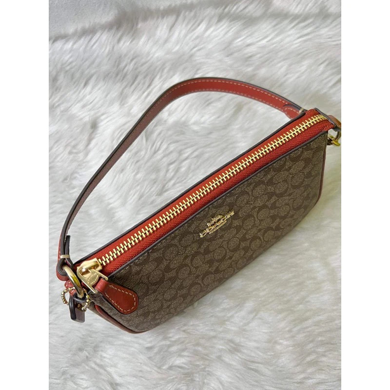 ORIG & IMPORTED CCH Nolita 19 In Colorblock Signature Canvas Kilikili Bag in Khaki Brown