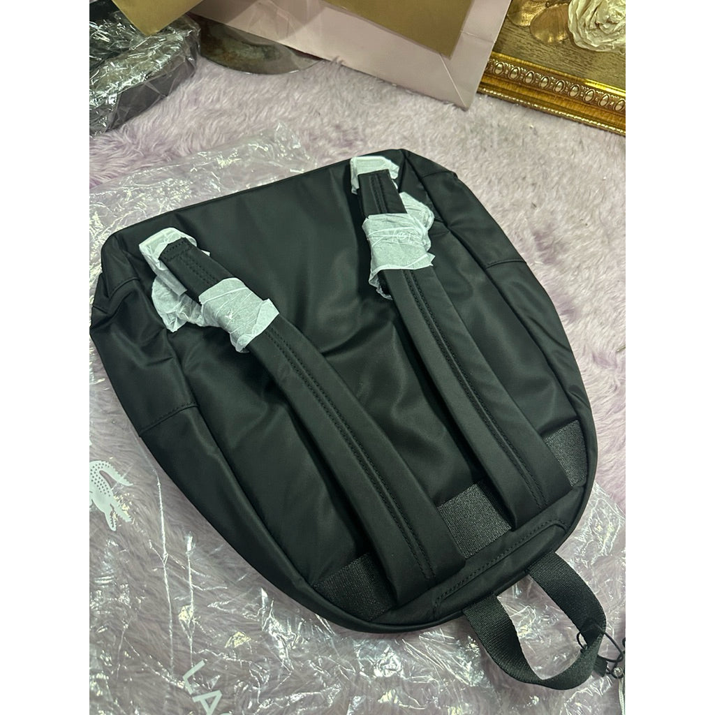 ORIG & IMPORTED Lacoste Easy Backpack Nylon Medium Black Bag