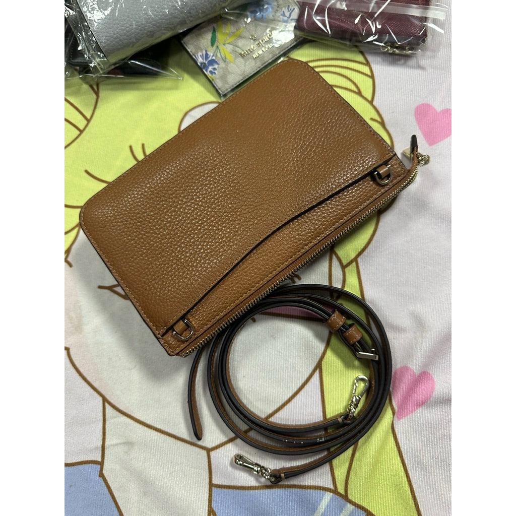 ORIG Preloved KS Leila Small Slim Crossbody Phone Brown Bag