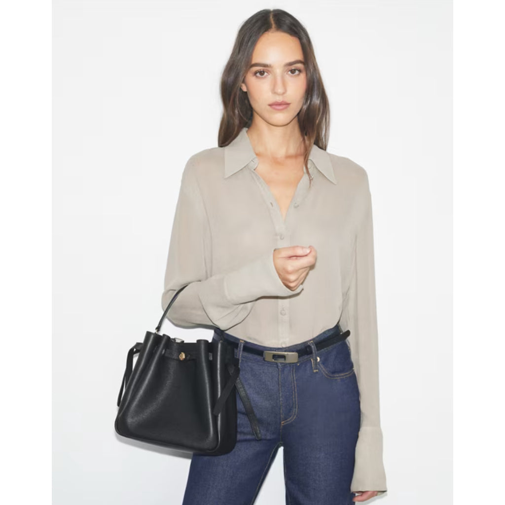 ORIG & IMPORTED TB Small Romy Top Handle Bucket Bag BLACK