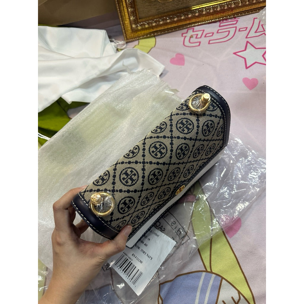 ORIG & IMPORTED Tory TB T Monogram Small Jacquard Shoulder Bag